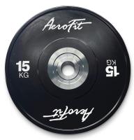 Бамперные диски для кроссфита, черные AeroFit AFBD 15 кг