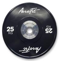 Бамперные диски для кроссфита, черные AeroFit AFBD 25 кг